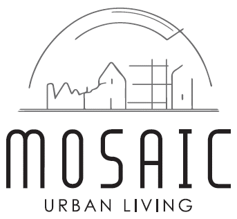 Mosaic Black White Background